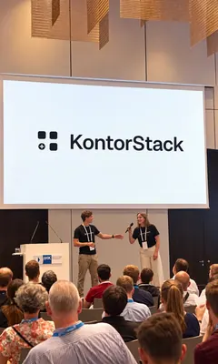 Vortrag über KontorStack vor Publikum